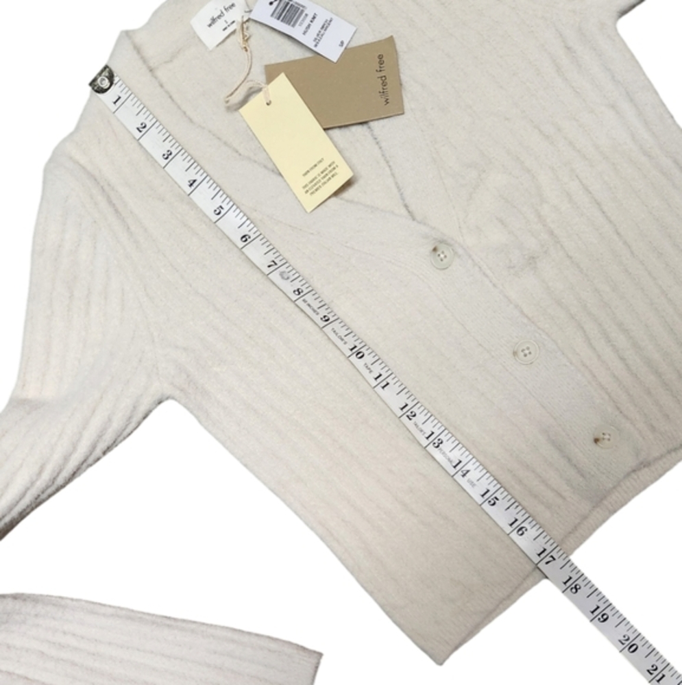 Wilfred Cream Ribbed Cardigan - Picture 6 of 14